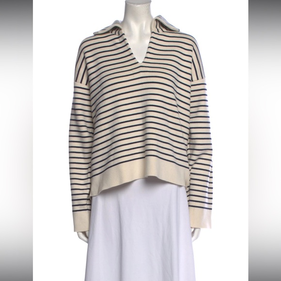 CELINE Paris 'MARIN' OPEN-COLLAR SWEATER IN COTTON - Picture 4 of 17